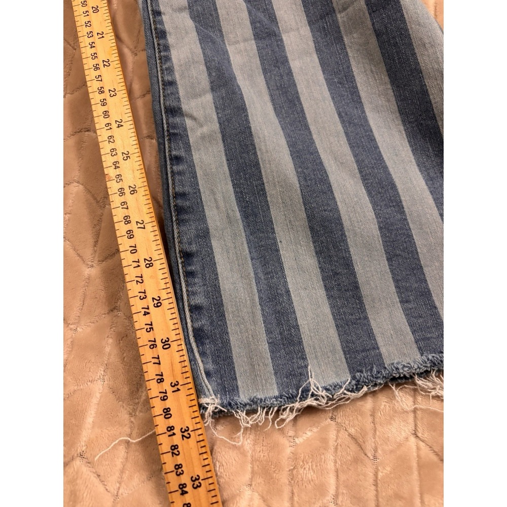 JUDY BLUE Stars & Stripes Flare Jeans 14W Americana Fourth of July Boho Retro - Picture 12 of 13
